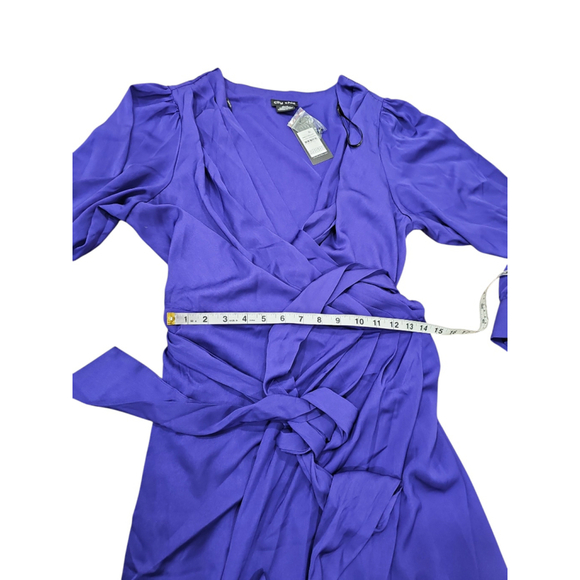 City Chic Opulent Dress - royal purple Sz XS or 14 - Picture 9 of 11